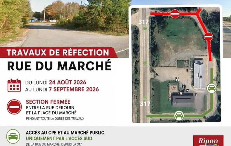 Travaux de réfection de la rue du Marché